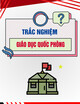 Trắc nghiệm môn Giáo dục Quốc phòng