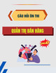 Câu hỏi ôn thi Quản trị bán hàng