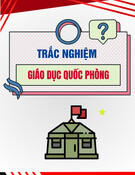 Trắc nghiệm môn Giáo dục Quốc phòng