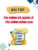 Bài tập Tài chính và quản lý tài chính nâng cao