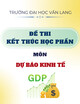 Đề thi kết thúc học phần học kì 1 môn Dự báo kinh tế năm 2024-2025