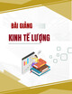 Bài giảng Kinh tế lượng: Chương 1 - ThS. Nguyễn Thanh Hà